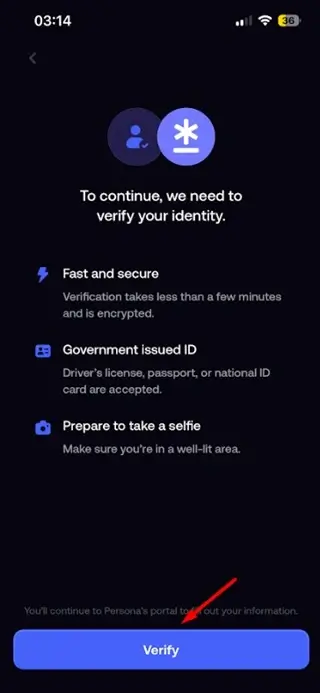 FOMO App bank transfer