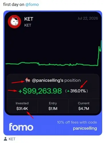 FOMO Solana app profits