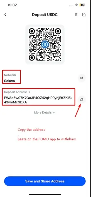 FOMO crypto withdrawal time