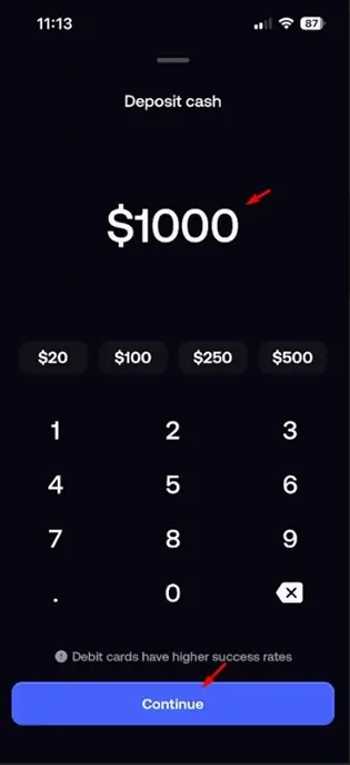 add money to fomo app