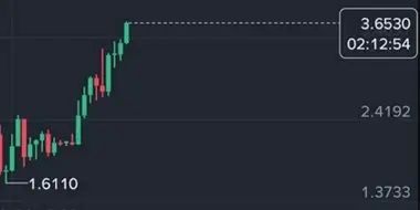 green candle in memecoin trading terms