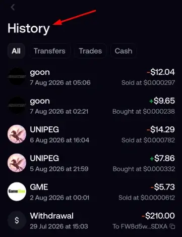 fomo history page