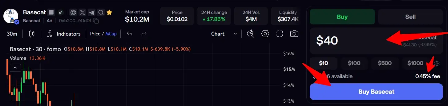 how to buy on fomo app
