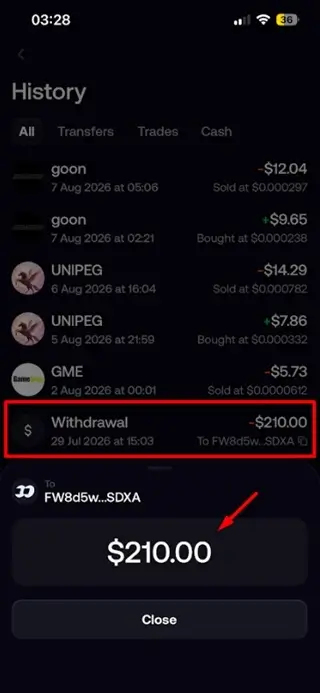 how to get money out of fomo app