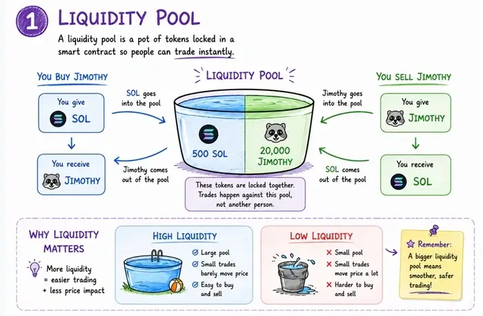 liquidity pool on crypto memecoins