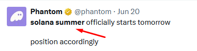 meme coin slang SOLANA SUMMER