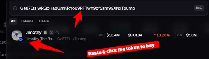 search for memecoin ca